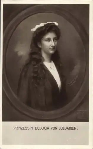 Künstler Ak Prinzessin Eudoxia von Bulgarien, Portrait