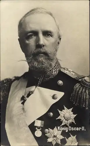 Ak König Oskar II. von Schweden und Norwegen, Portrait