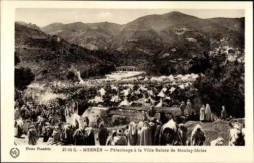 Ak Meknès Marokko, Pelerinage a la Ville Sainte de Moulay-Idriss