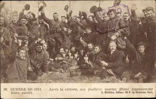 Ak En Guerre, Apres la victoire, nos fusiliers marins fetent leurs succes, I WK