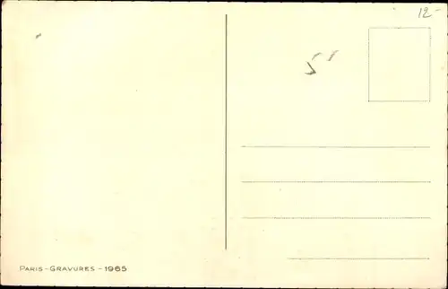 Künstler Ak Frau hört einem maskierten Lautenspieler zu