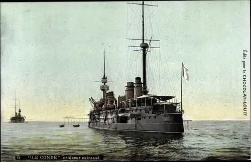 Ak Französisches Kriegsschiff, Le Condé, Croiseur Cuirasse