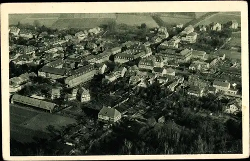 Ak Herrnhut in der Oberlausitz, Fliegeraufnahme vom Ort, Häuser