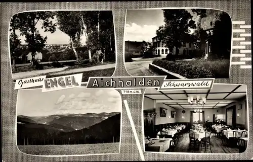 Ak Aichhalden im Schwarzwald, Gasthaus und Metzgerei zum Engel, Panorama