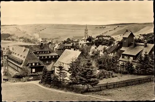 Ak Oberwiesenthal im Erzgebirge, Blick zur Kirche