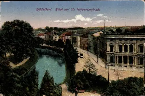Ak Düsseldorf am Rhein, Blick auf die Hofgartenstraße