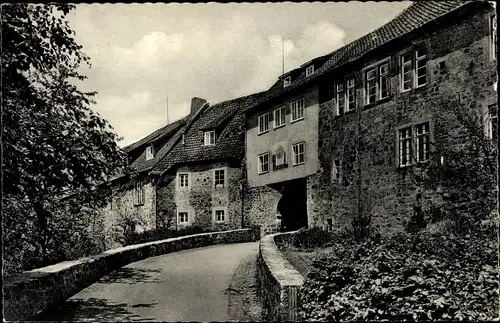 Ak Extertal in Lippe, Burg Sternberg, Aufgang zur Burg