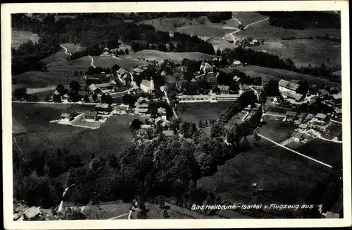 Ak Bad Heilbrunn in Oberbayern, Isartal, Luftaufnahme