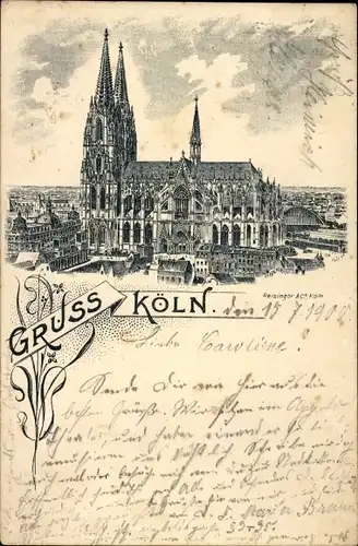 Litho Köln am Rhein, Dom