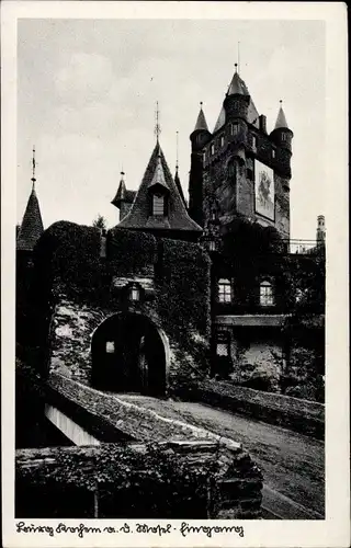 Ak Cochem an der Mosel, Burg, Türme, Schlosstor