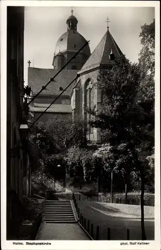 Ak Mainz am Rhein, Stephanskirche, Außenansicht