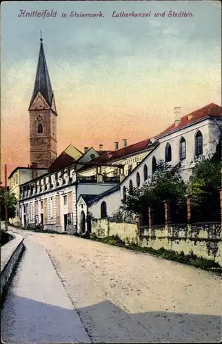 Ak Knittelfeld Steiermark, Lutherkanzel und Stadtbio.