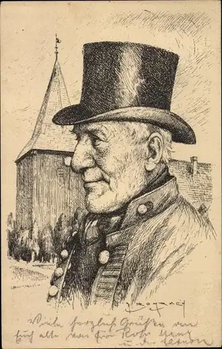 Künstler Ak Hamburg, Hamburger Typen, Vierländer