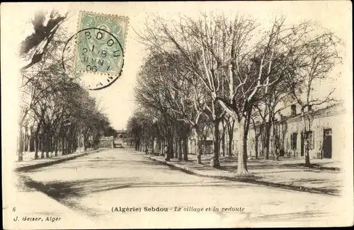 Ak Sebdou Algerien, Le village et la redoute