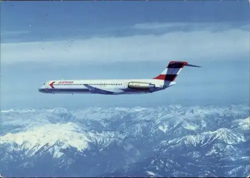 Ak Österreichisches Passagierflugzeug der Austrian Airlines, McDonnell Douglas MD-81