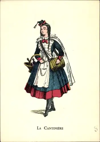 Ak Mädchen in französischer Tracht, La Cantiniere