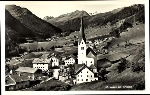 Ak Sankt Anton am Arlberg Tirol Österreich, Pfarrkirche St. Jakob am Arlberg