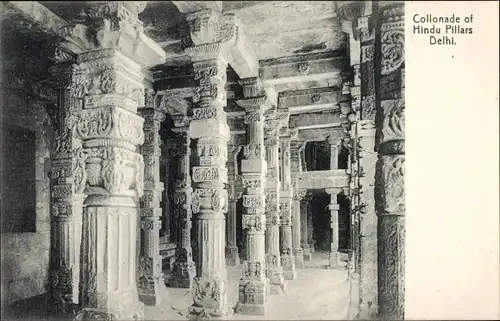 Ak Delhi Indien, Colonnade of Hindu Pillars