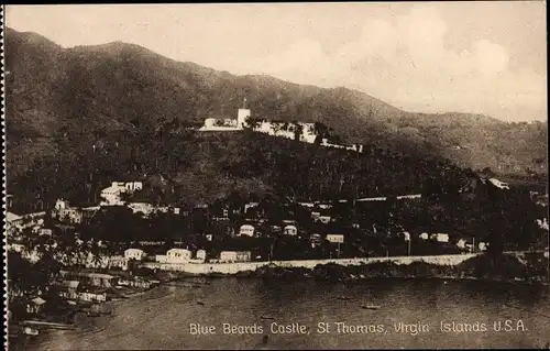 Ak Saint Thomas Amerikanische Jungferninseln, Blue Beards Castle