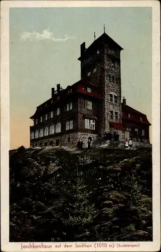 Ak Ještěd Jeschken Region Reichenberg, Jeschkenhaus auf dem Jeschken