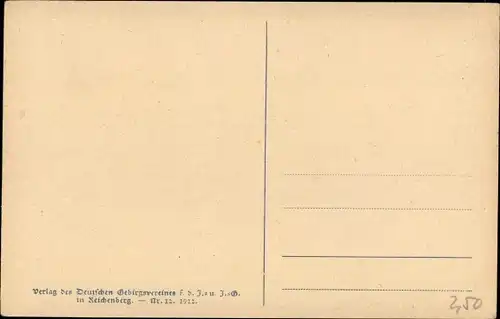 Künstler Ak Posselt, E. E., Ještěd Jeschken Region Reichenberg, Herbst