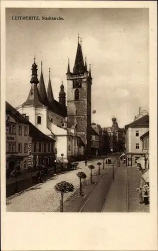 Ak Litoměřice Leitmeritz Region Aussig, Stadtkirche