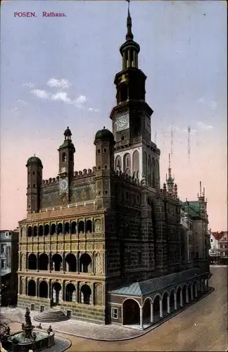 Ak Poznań Posen, Rathaus