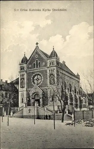 Ak Stockholm Schweden, St Eriks Katolska Kyrka