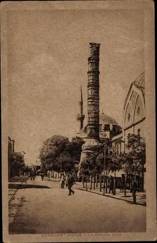 Ak Konstantinopel Istanbul Türkei, La Colonne brulée