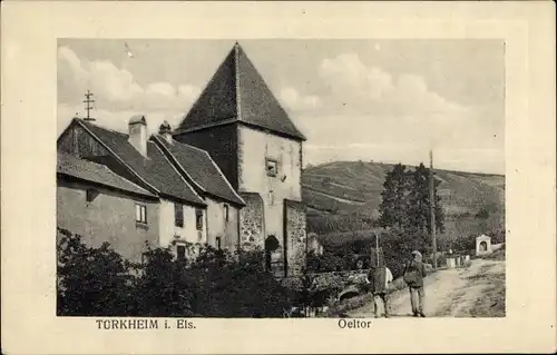 Ak Turckheim Türkheim Elsass Haut Rhin, Oeltor