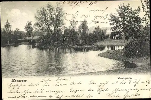 Ak Hannover in Niedersachsen, Maschpark