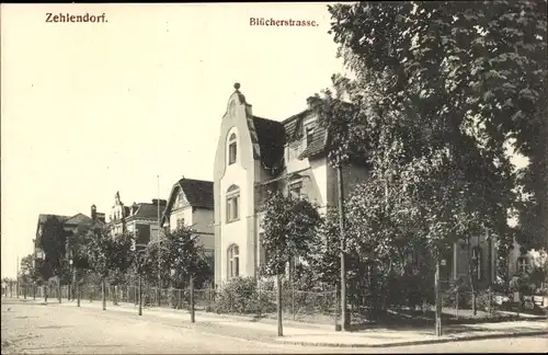 Ak Berlin Zehlendorf, Blücherstraße, Villen