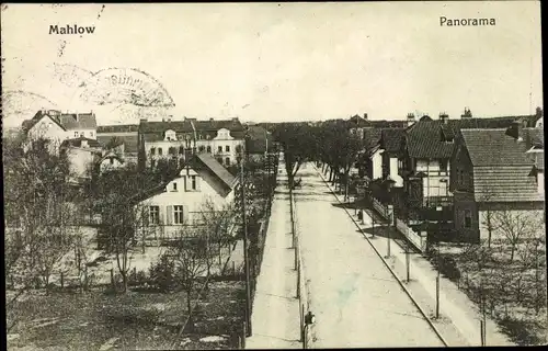 Ak Mahlow in Brandenburg, Panorama, Straßenpartie, Wohnhäuser