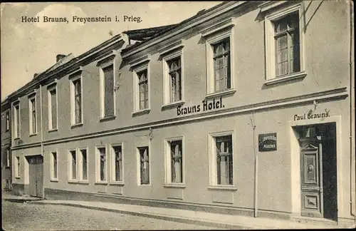 Ak Freyenstein Wittstock Dosse in der Prignitz, Hotel Brauns