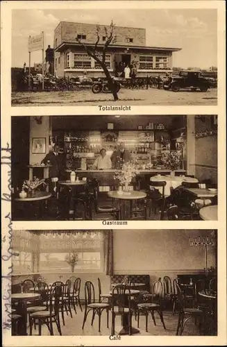 Ak Fehrbellin Brandenburg, Cafe Restaurant von Alfred Marnholz in der Gartenstadt, Berliner Allee 7