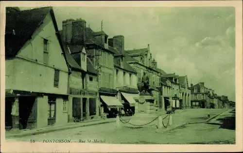 Ak Pontorson Manche, Rue St-Michel