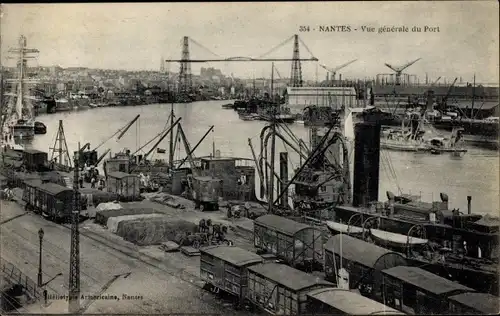 Ak Nantes Loire Atlantique, Le Port, Vue generale