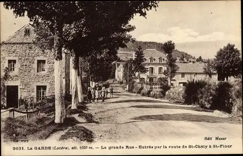 Ak La Garde Lozère, La Grande Rue