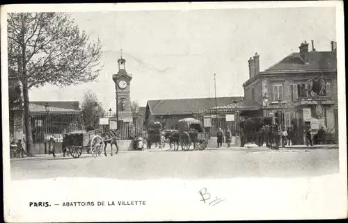 Ak Paris XIX, Les Abattoirs de la Villette