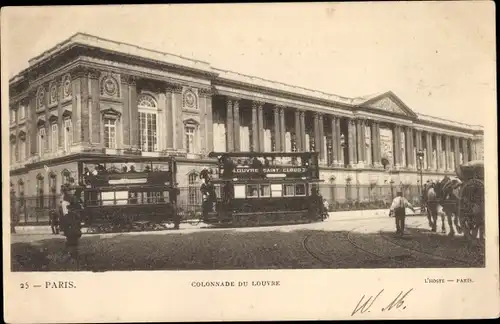 Ak Paris I Louvre, Colonnade du Louvre, Columnas de Perrault, Museo del Louvre