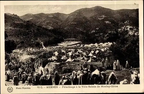 Ak Meknès Marokko, Pelerinage a la Ville Sainte de Moulay-Idriss