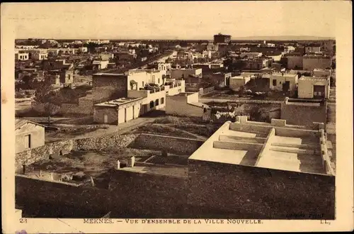 Ak Meknès Marokko, Vue d'Ensemble de la Ville Nouvelle