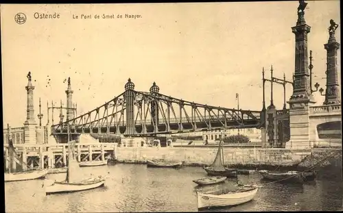 Ak Oostende Ostende Westflandern, Le Pont de Smet de Naeyer