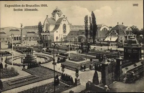 Ak Bruxelles Brüssel, Exposistion de Bruxelles 1910, Section Allemande