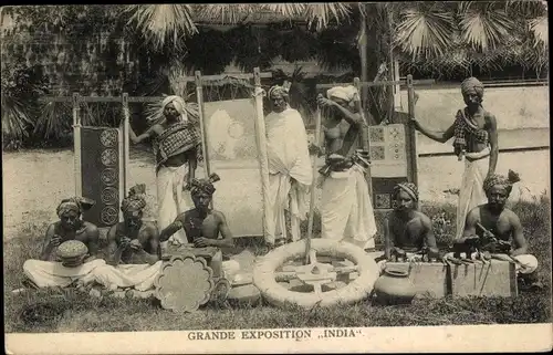 Ak Grande Exposition India, Völkerschau, Inder