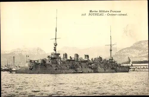 Ak Französisches Kriegsschiff Pothuau, Croiseur-cuirasse