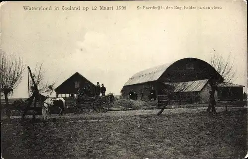 Ak Zeeland, Watersnood Maart 1906