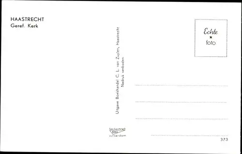 Ak Haastrecht Südholland, Geref. Kerk