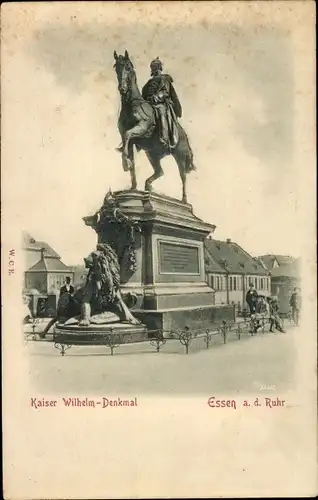 Relief Ak Essen im Ruhrgebiet, Kaiser-Wilhelm-Denkmal