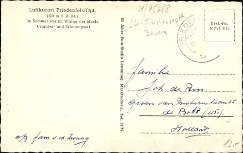 Ak Friedensfels in der Oberpfalz, Teilansicht vom Ort